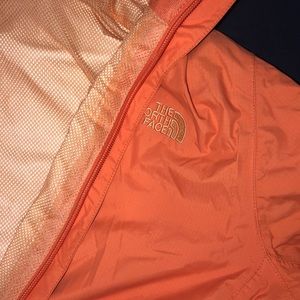 Peach Colored North Face Rain Jacket